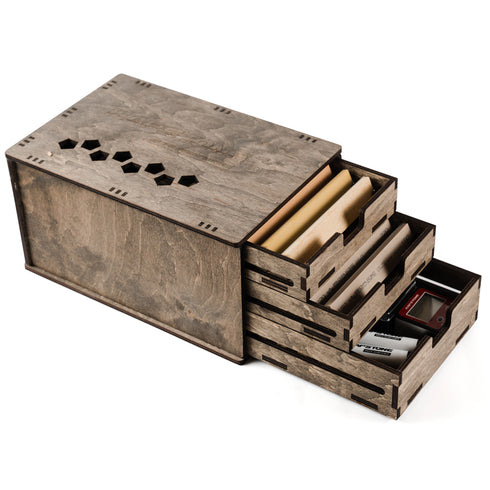 Gabinete de almacenamiento de madera contrachapada para piedras de 6 "