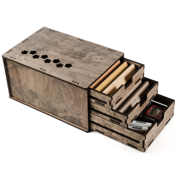 Gabinete de almacenamiento de madera contrachapada para piedras de 6 "