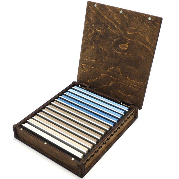 Caja de almacenamiento de madera contrachapada para piedras de 6 "